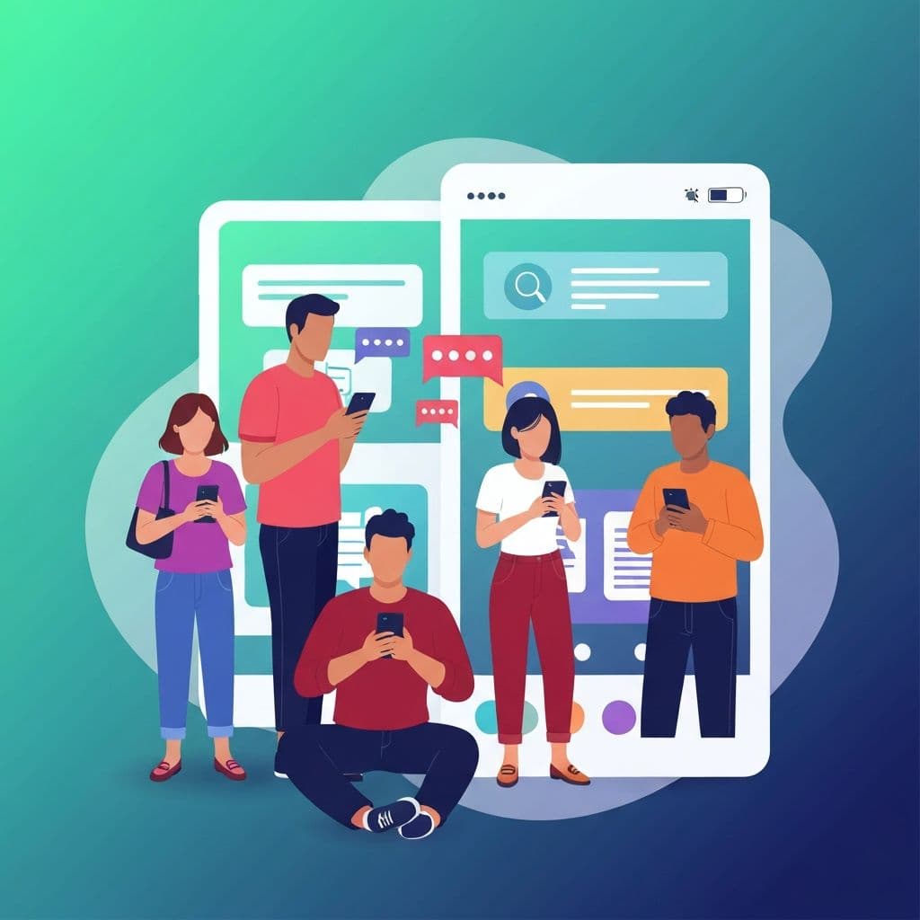 Gig workers connecting digitally